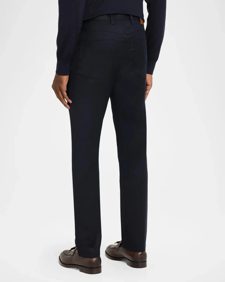 Zegna Men's Wool Flannel Five-Pocket Pants | Thumbnail 3 Zegna Men's Wool Flannel Five-Pocket Pants | Thumbnail 3