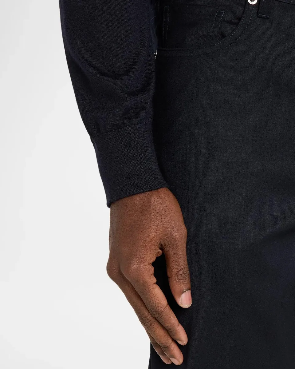 Zegna Men's Wool Flannel Five-Pocket Pants | Thumbnail 5 Zegna Men's Wool Flannel Five-Pocket Pants | Thumbnail 5
