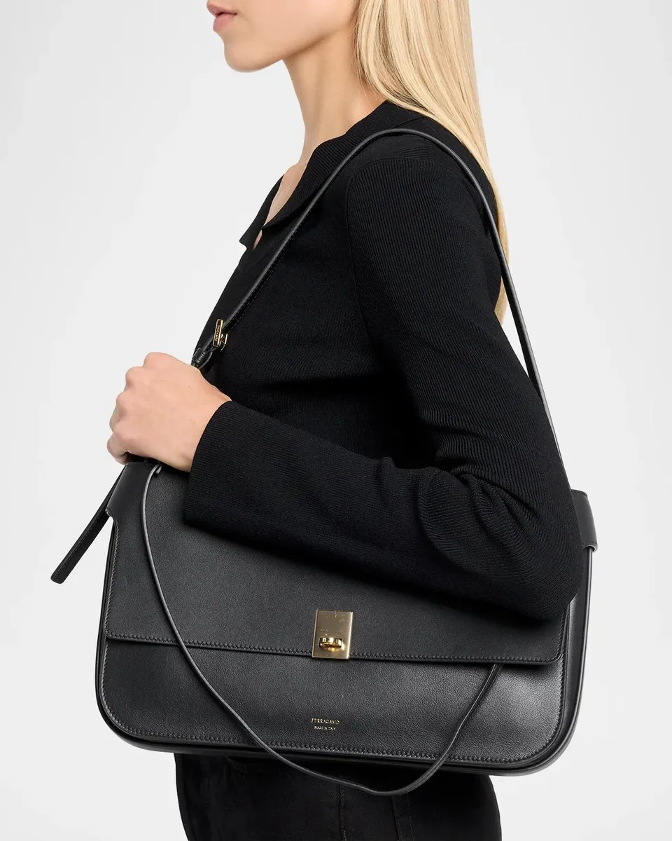 Ferragamo Cara Medium Leather Shoulder Bag | Thumbnail 2 Ferragamo Cara Medium Leather Shoulder Bag | Thumbnail 2