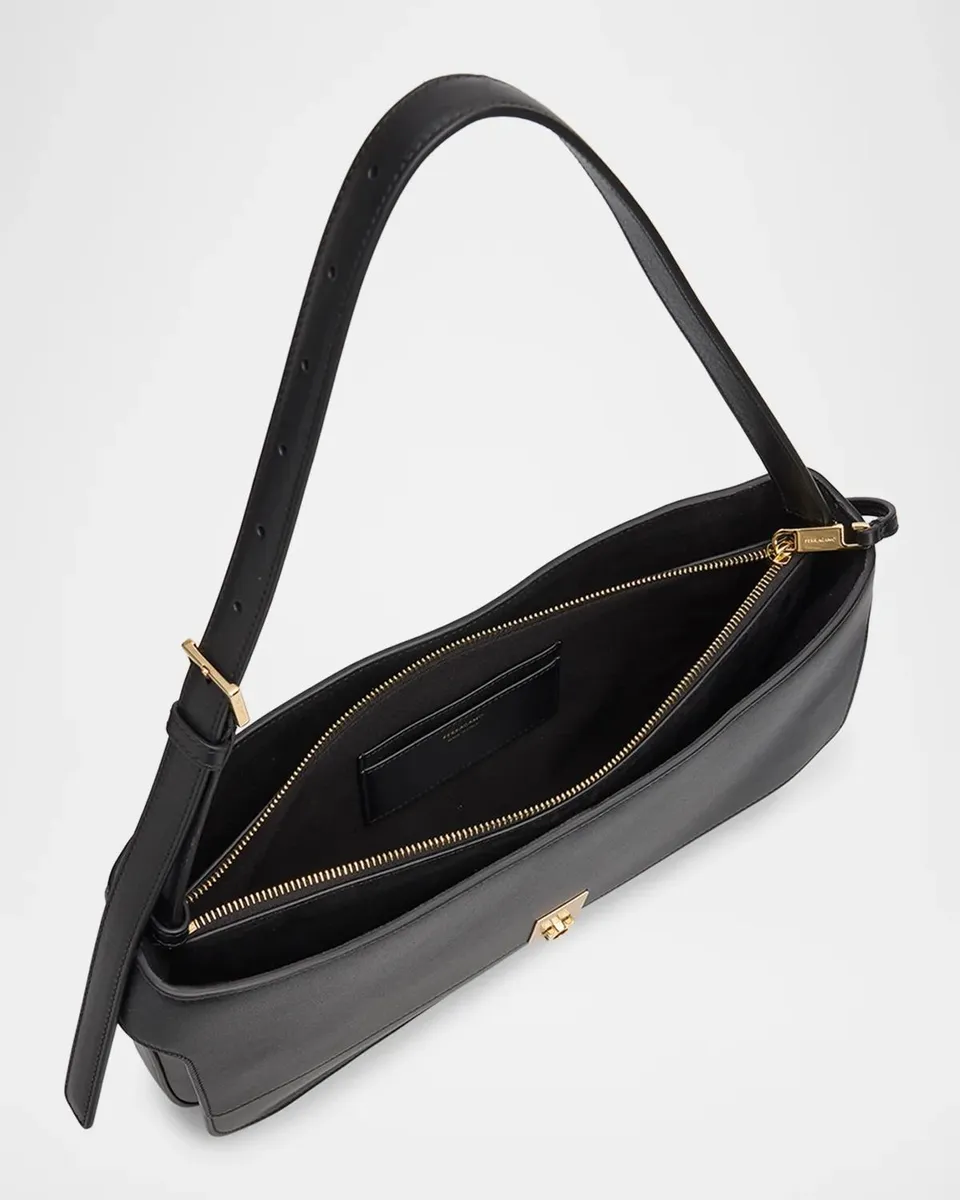 Ferragamo Cara Medium Leather Shoulder Bag | Thumbnail 4 Ferragamo Cara Medium Leather Shoulder Bag | Thumbnail 4