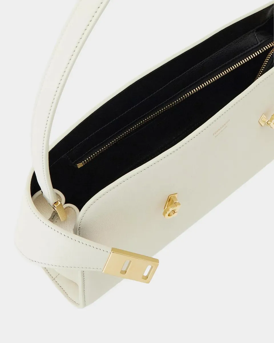 Ferragamo East-West Hug Leather Shoulder Bag | Thumbnail 4