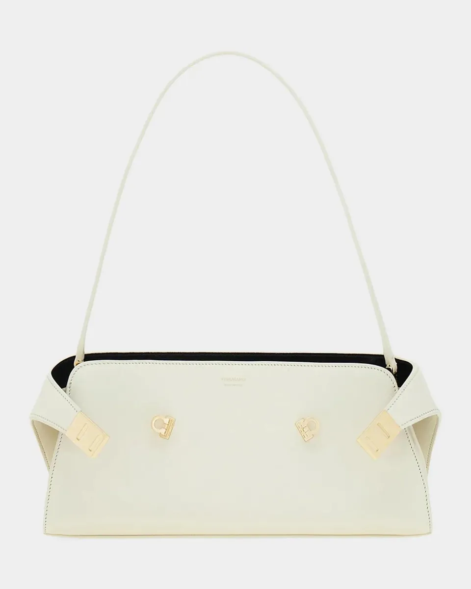 Ferragamo East-West Hug Leather Shoulder Bag | Thumbnail 8