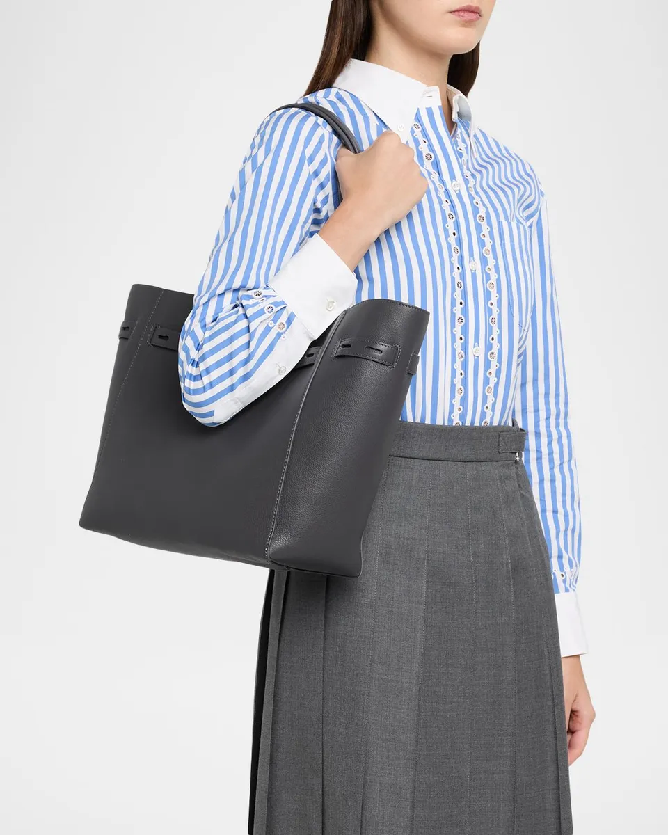 Thom Browne Mrs. Thom Grain Leather Tote Bag | Thumbnail 2 Thom Browne Mrs. Thom Grain Leather Tote Bag | Thumbnail 2