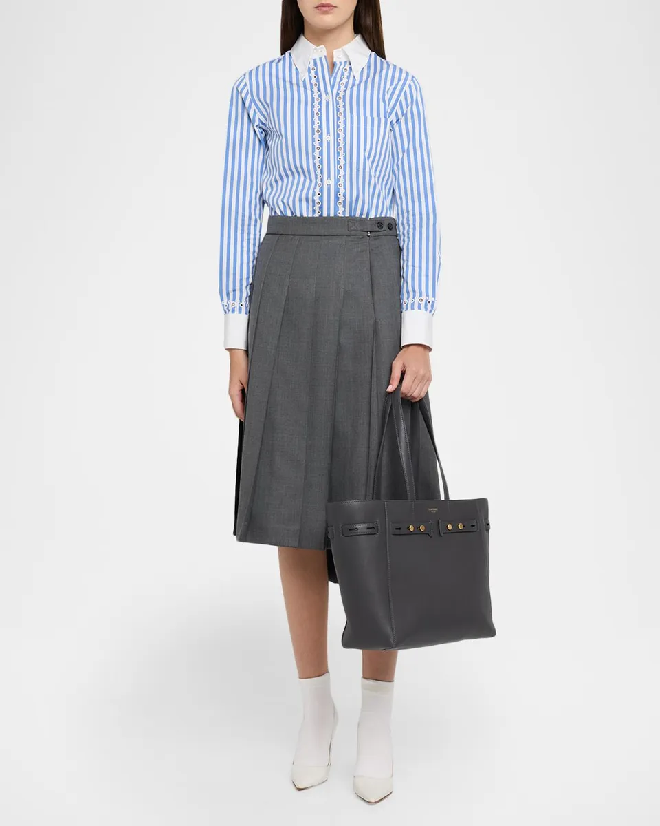 Thom Browne Mrs. Thom Grain Leather Tote Bag | Thumbnail 5 Thom Browne Mrs. Thom Grain Leather Tote Bag | Thumbnail 5