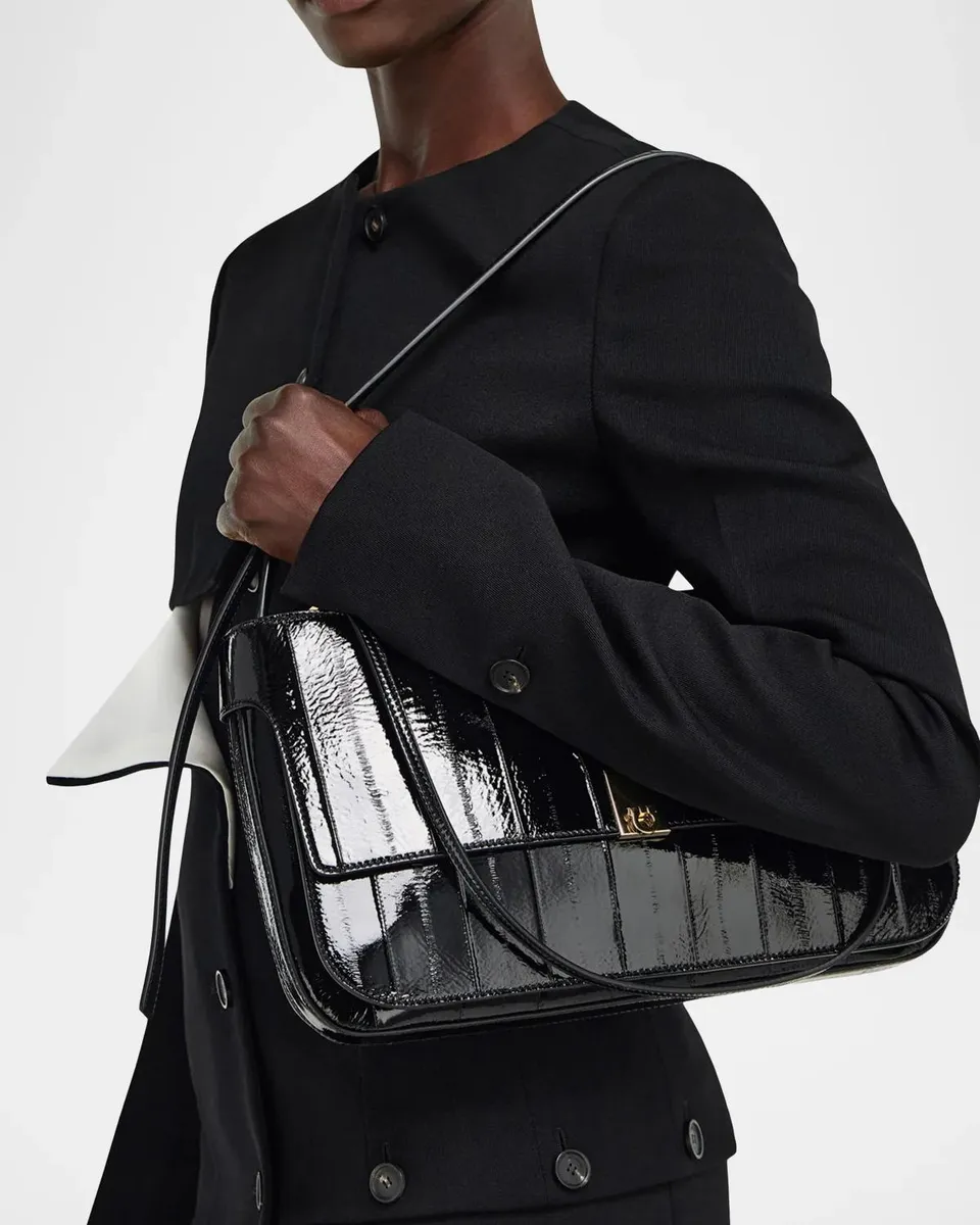 Ferragamo Cara Small Eel-Skin Shoulder Bag | Thumbnail 2 Ferragamo Cara Small Eel-Skin Shoulder Bag | Thumbnail 2