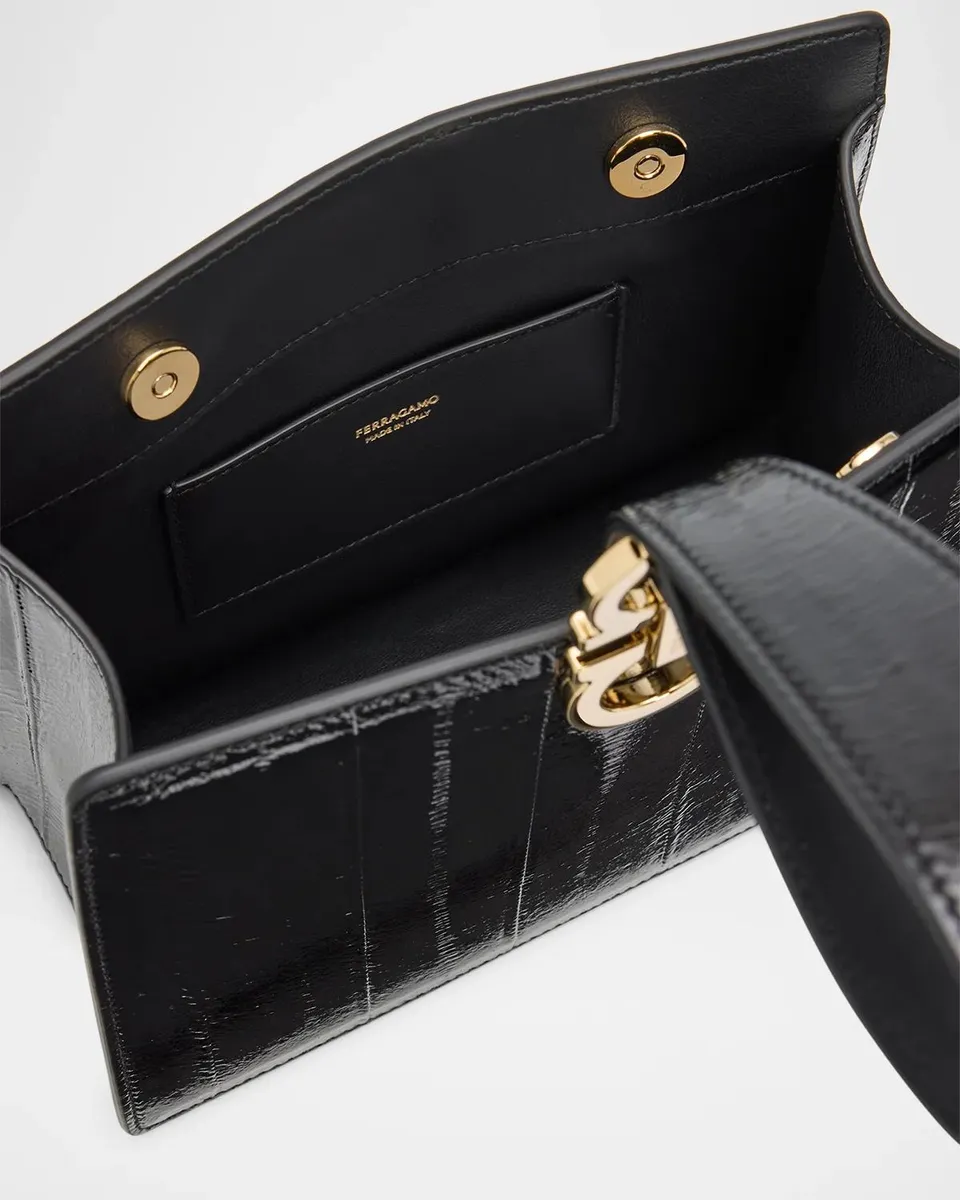 Ferragamo Mini Eel Leather Clutch | Thumbnail 4