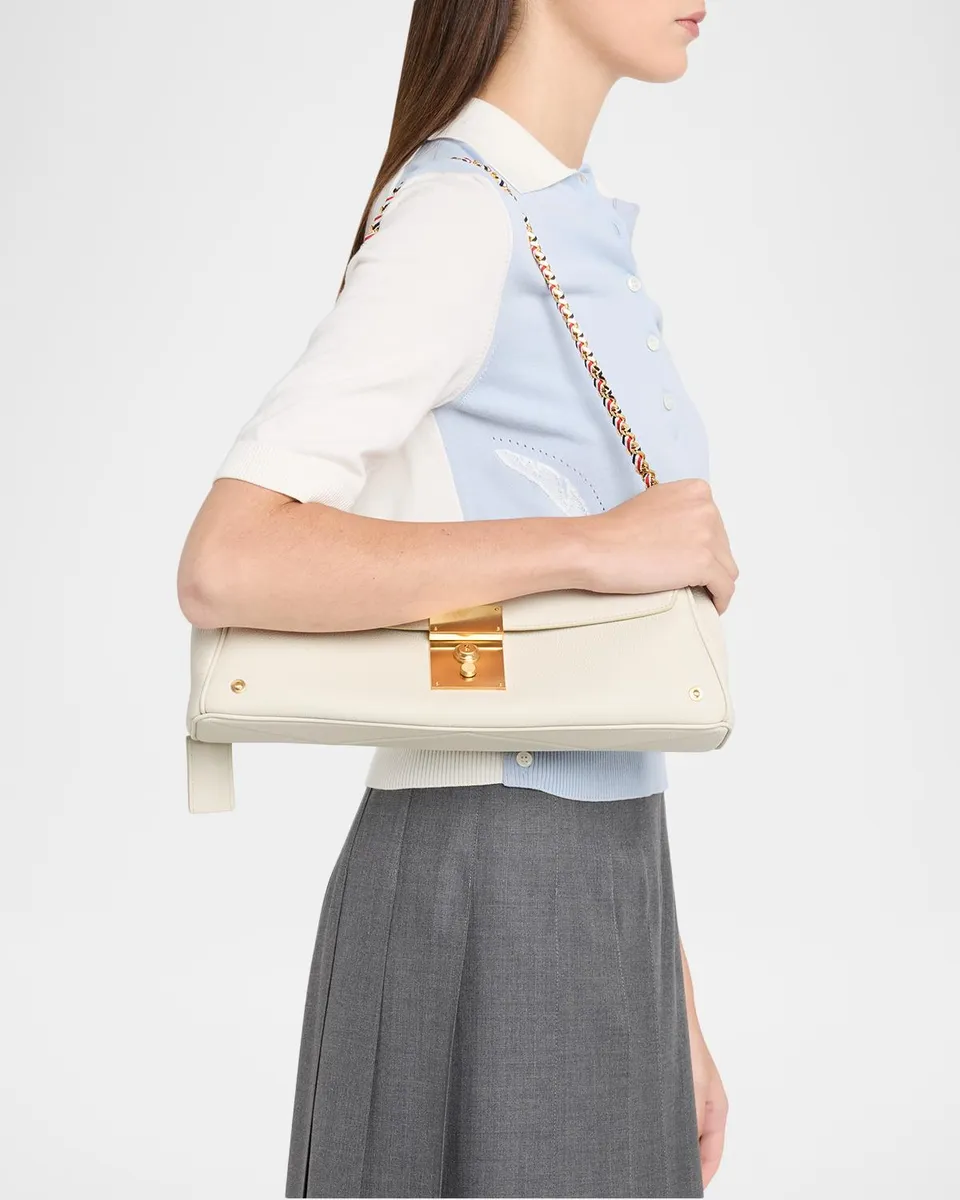 Thom Browne Mrs. Thom Grain Leather Clutch Bag | Thumbnail 2 Thom Browne Mrs. Thom Grain Leather Clutch Bag | Thumbnail 2
