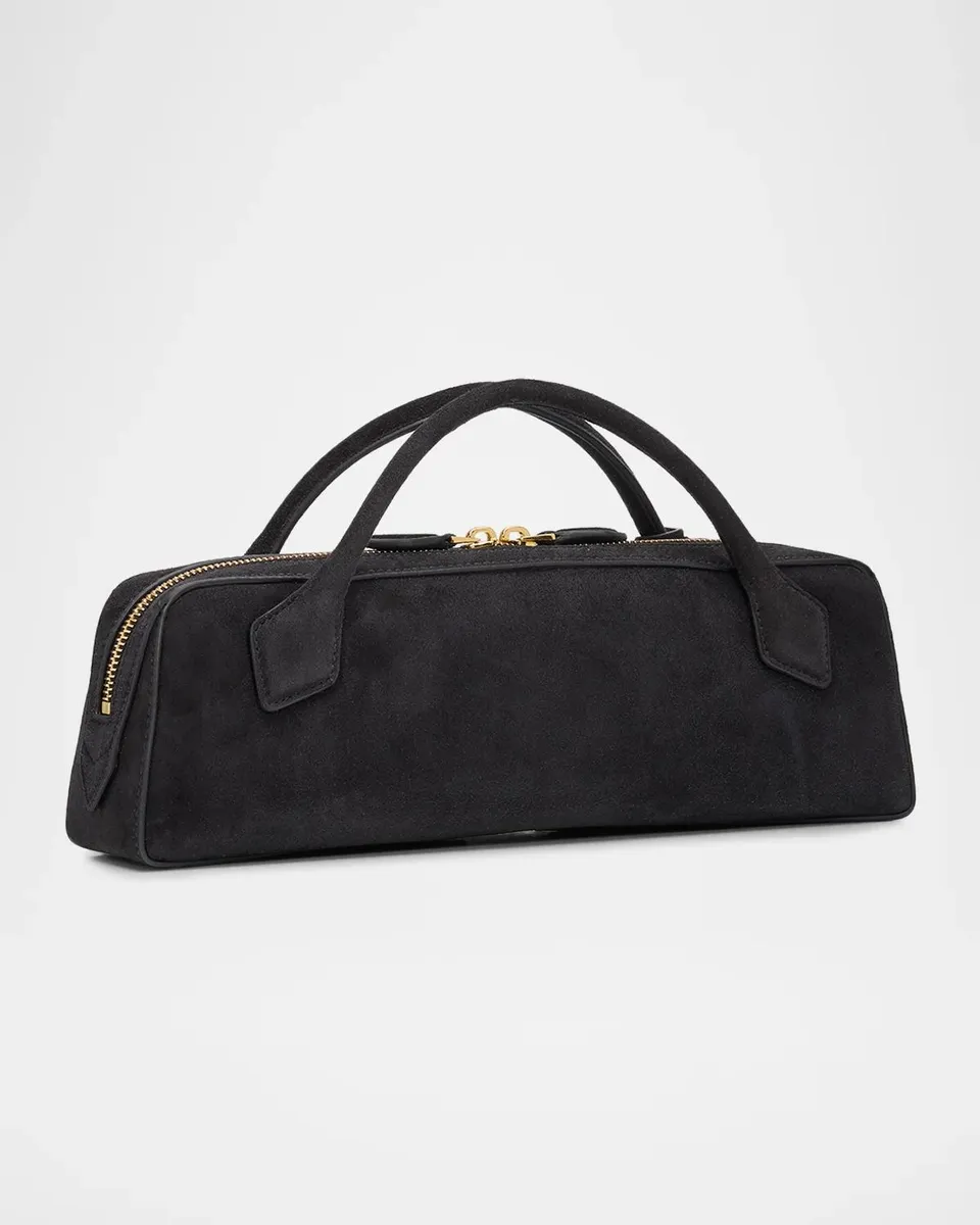 ALAÏA Teckel Top-Handle Bag in Suede and Leather | Thumbnail 3 ALAÏA Teckel Top-Handle Bag in Suede and Leather | Thumbnail 3