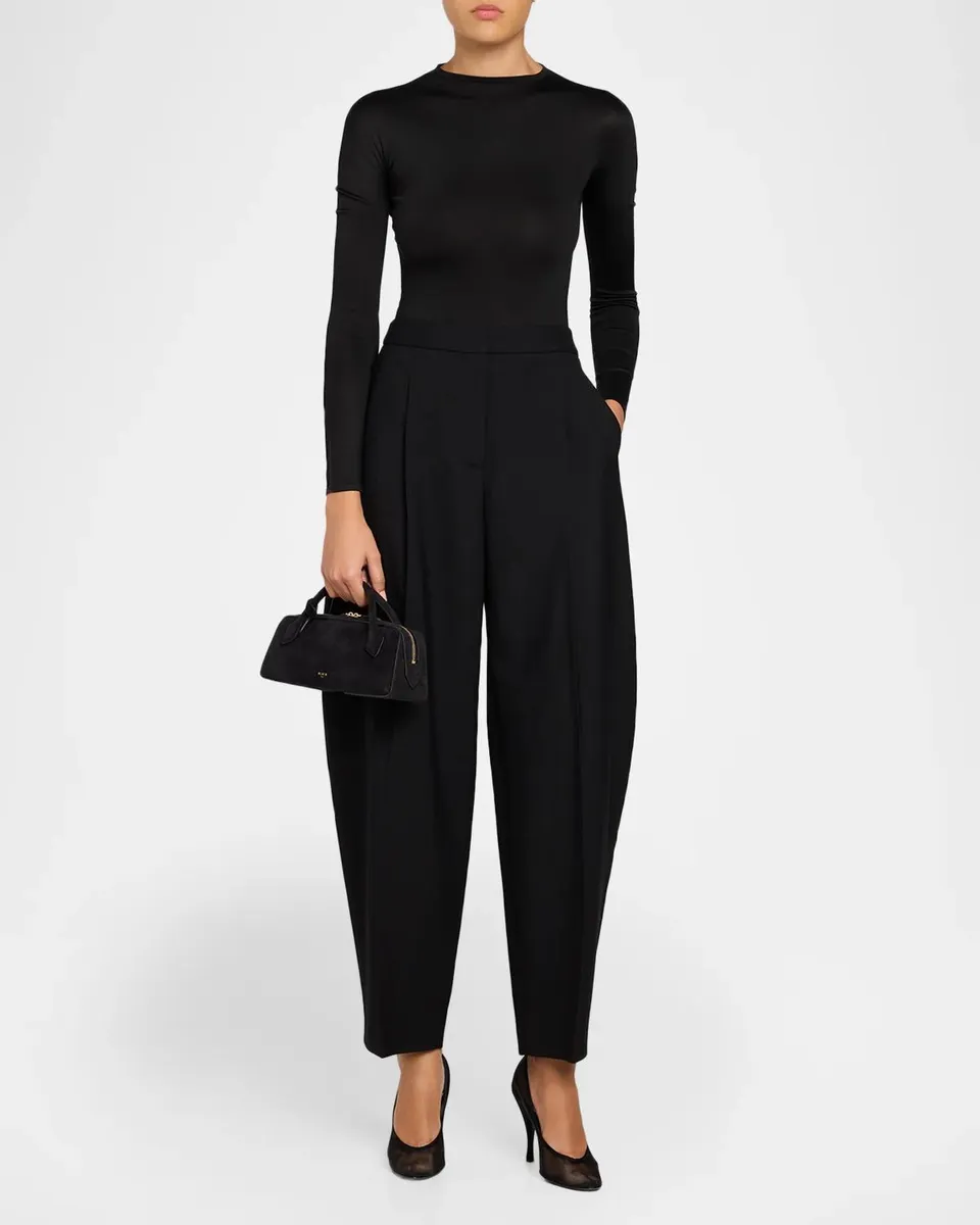 ALAÏA Teckel Top-Handle Bag in Suede and Leather | Thumbnail 5 ALAÏA Teckel Top-Handle Bag in Suede and Leather | Thumbnail 5