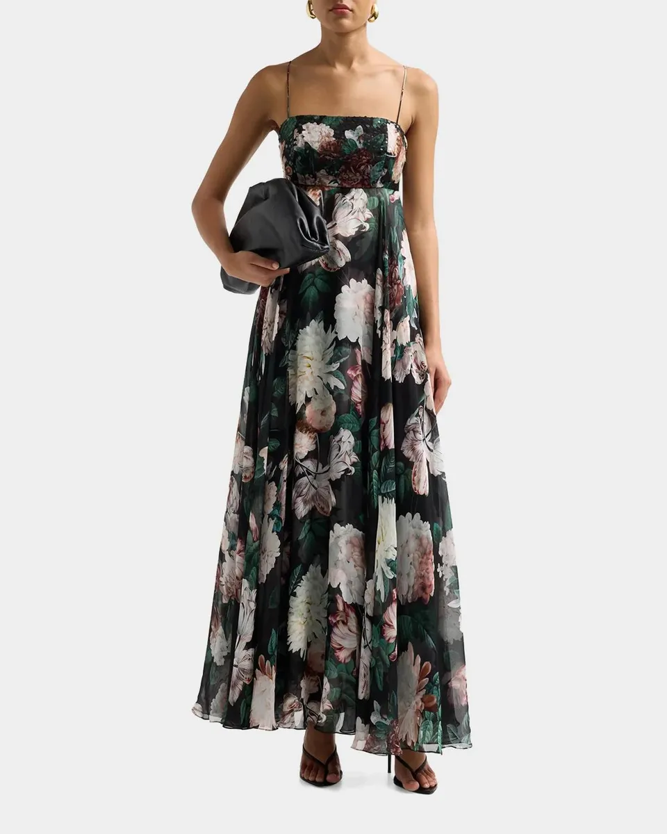 SACHIN & BABI Brooklynne Sleeveless Floral Square-Neck Gown | Thumbnail 2 SACHIN & BABI Brooklynne Sleeveless Floral Square-Neck Gown | Thumbnail 2