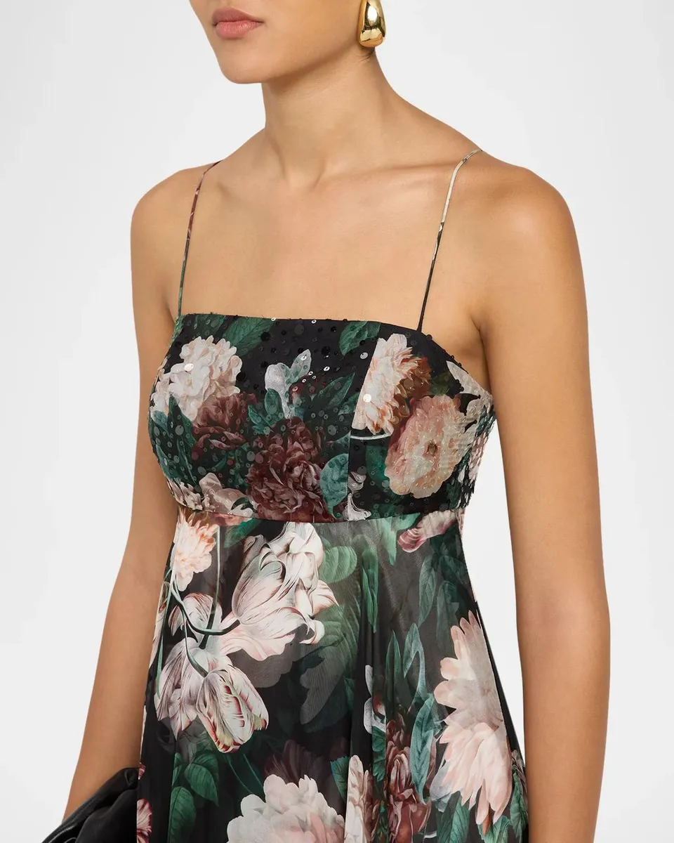 SACHIN & BABI Brooklynne Sleeveless Floral Square-Neck Gown | Thumbnail 5 SACHIN & BABI Brooklynne Sleeveless Floral Square-Neck Gown | Thumbnail 5
