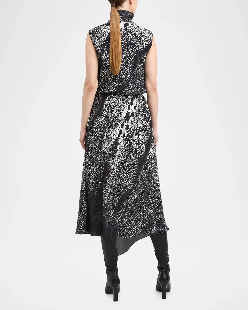 DEREK LAM 10 CROSBY Abstract Cowhide Asymmetric Dress | Thumbnail 3 DEREK LAM 10 CROSBY Abstract Cowhide Asymmetric Dress | Thumbnail 3