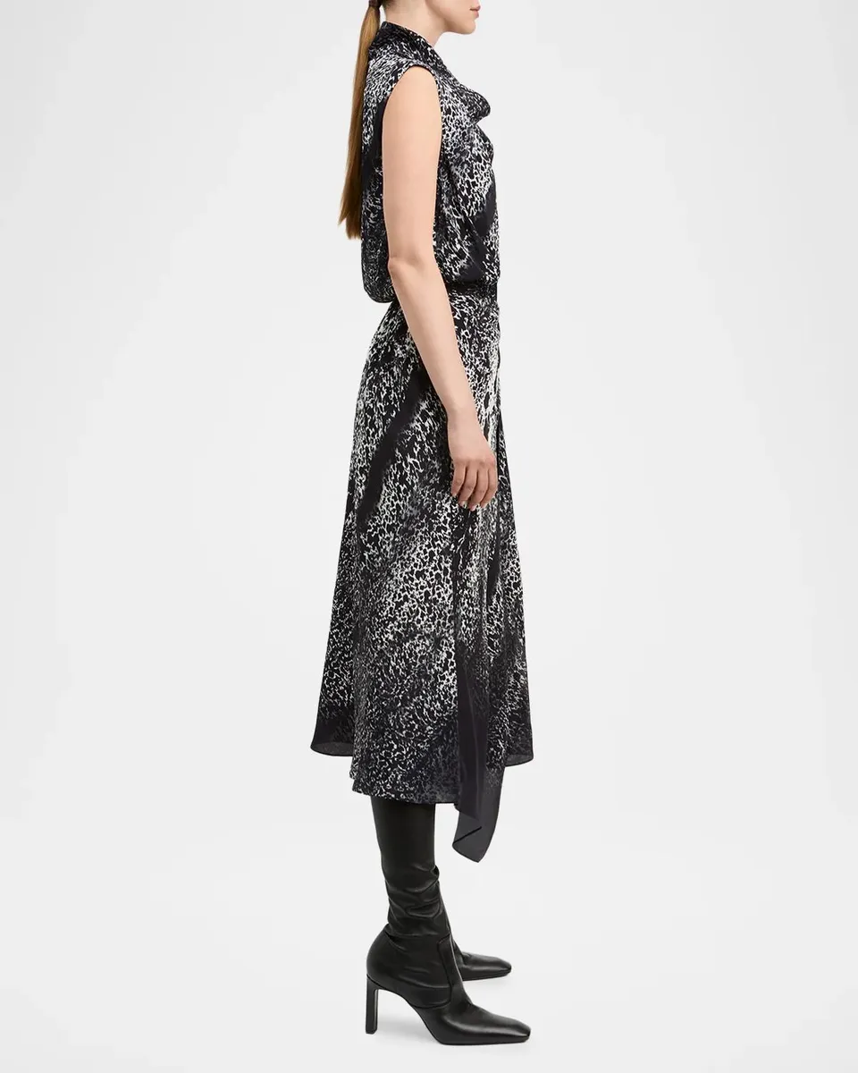 DEREK LAM 10 CROSBY Abstract Cowhide Asymmetric Dress | Thumbnail 4 DEREK LAM 10 CROSBY Abstract Cowhide Asymmetric Dress | Thumbnail 4