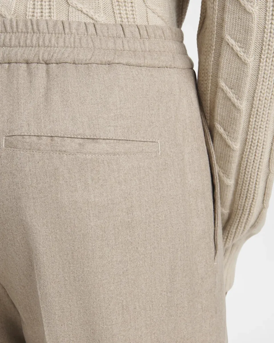 Zegna Men's Wool-Blend Flat-Front Stretch Trousers | Thumbnail 5