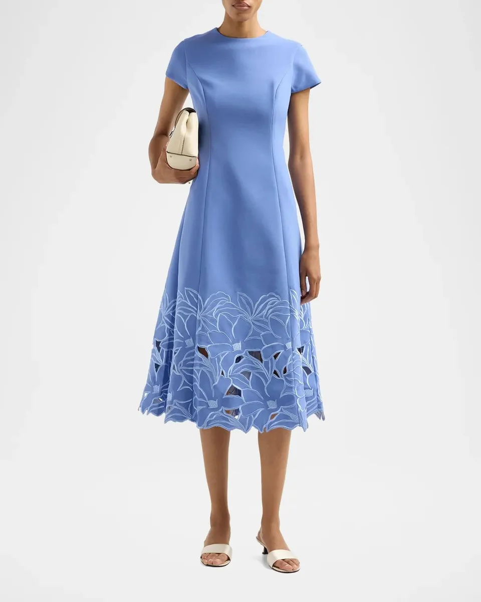 SACHIN & BABI Paola Embroidered-Hem Midi Dress | Thumbnail 2 SACHIN & BABI Paola Embroidered-Hem Midi Dress | Thumbnail 2