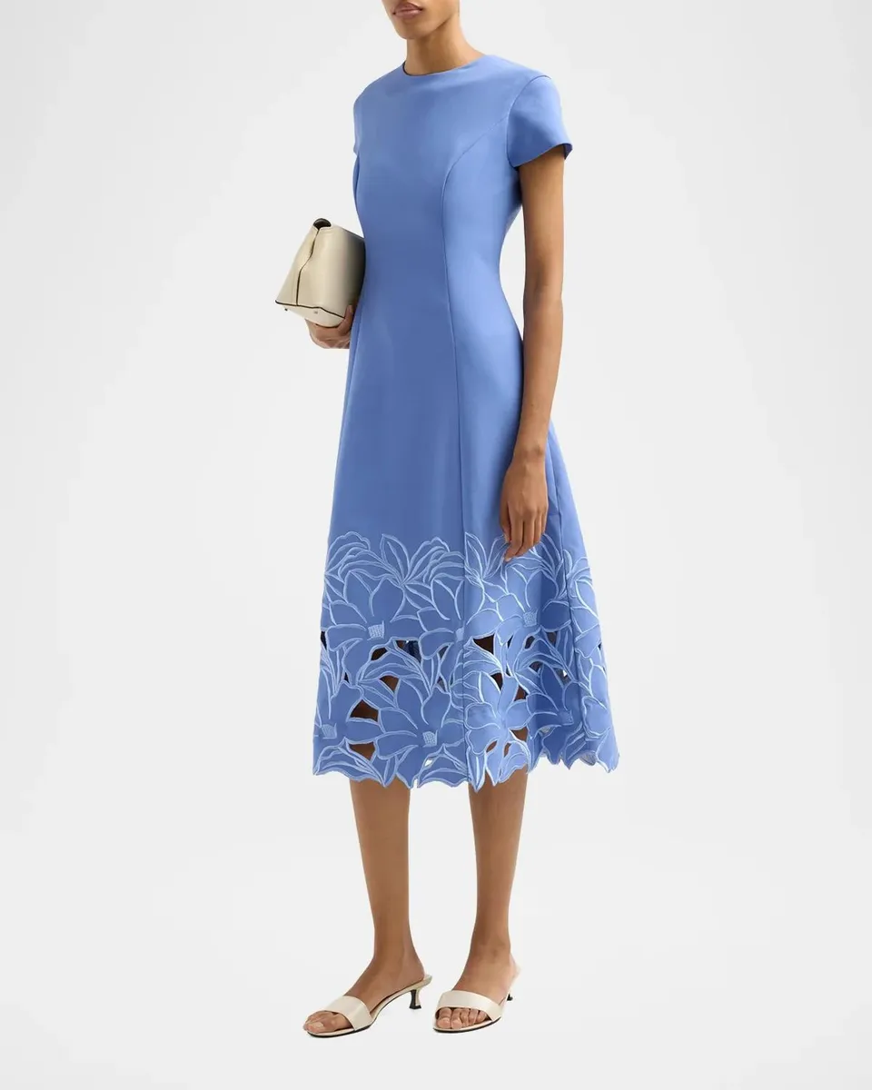 SACHIN & BABI Paola Embroidered-Hem Midi Dress | Thumbnail 4 SACHIN & BABI Paola Embroidered-Hem Midi Dress | Thumbnail 4