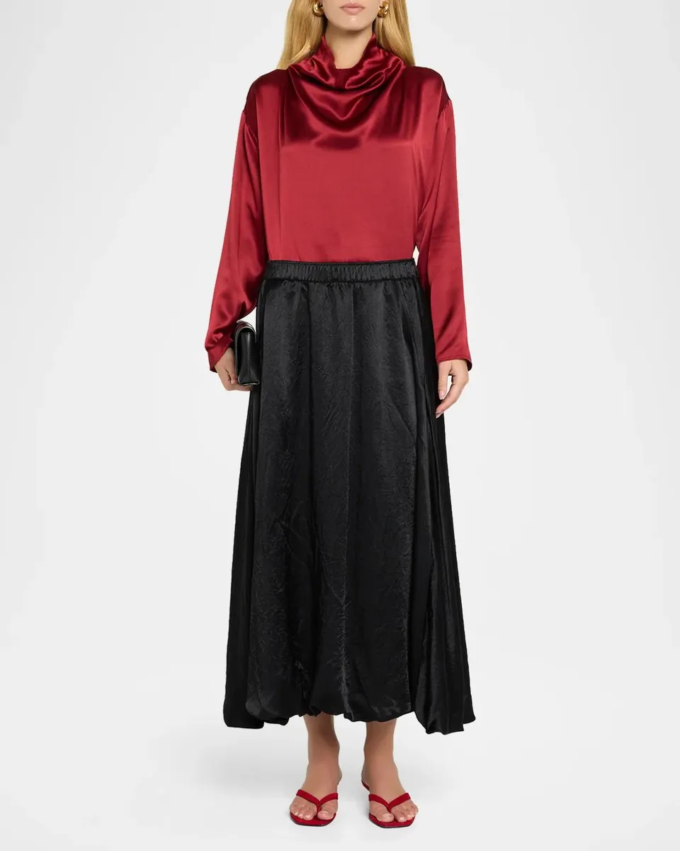 Eileen Fisher Cowl-Neck Silk Charmeuse Top | Thumbnail 2 Eileen Fisher Cowl-Neck Silk Charmeuse Top | Thumbnail 2
