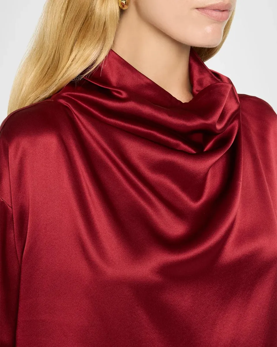Eileen Fisher Cowl-Neck Silk Charmeuse Top | Thumbnail 5 Eileen Fisher Cowl-Neck Silk Charmeuse Top | Thumbnail 5