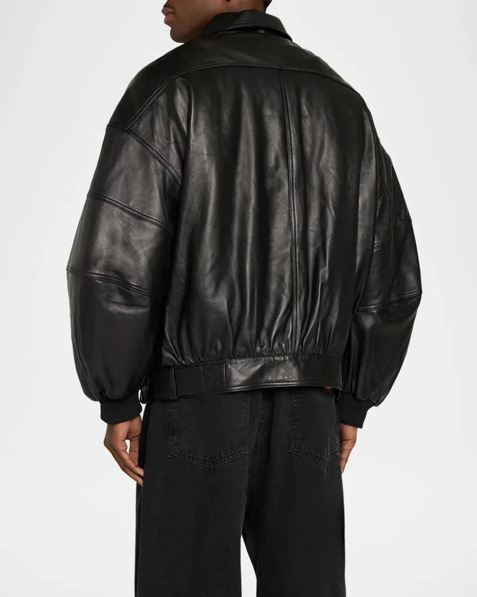 Willy Chavarria Men's Hustler Leather Jacket | Thumbnail 3 Willy Chavarria Men's Hustler Leather Jacket | Thumbnail 3