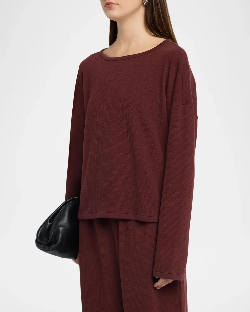 Eileen Fisher Boxy Waffle-Knit Top | Thumbnail 4