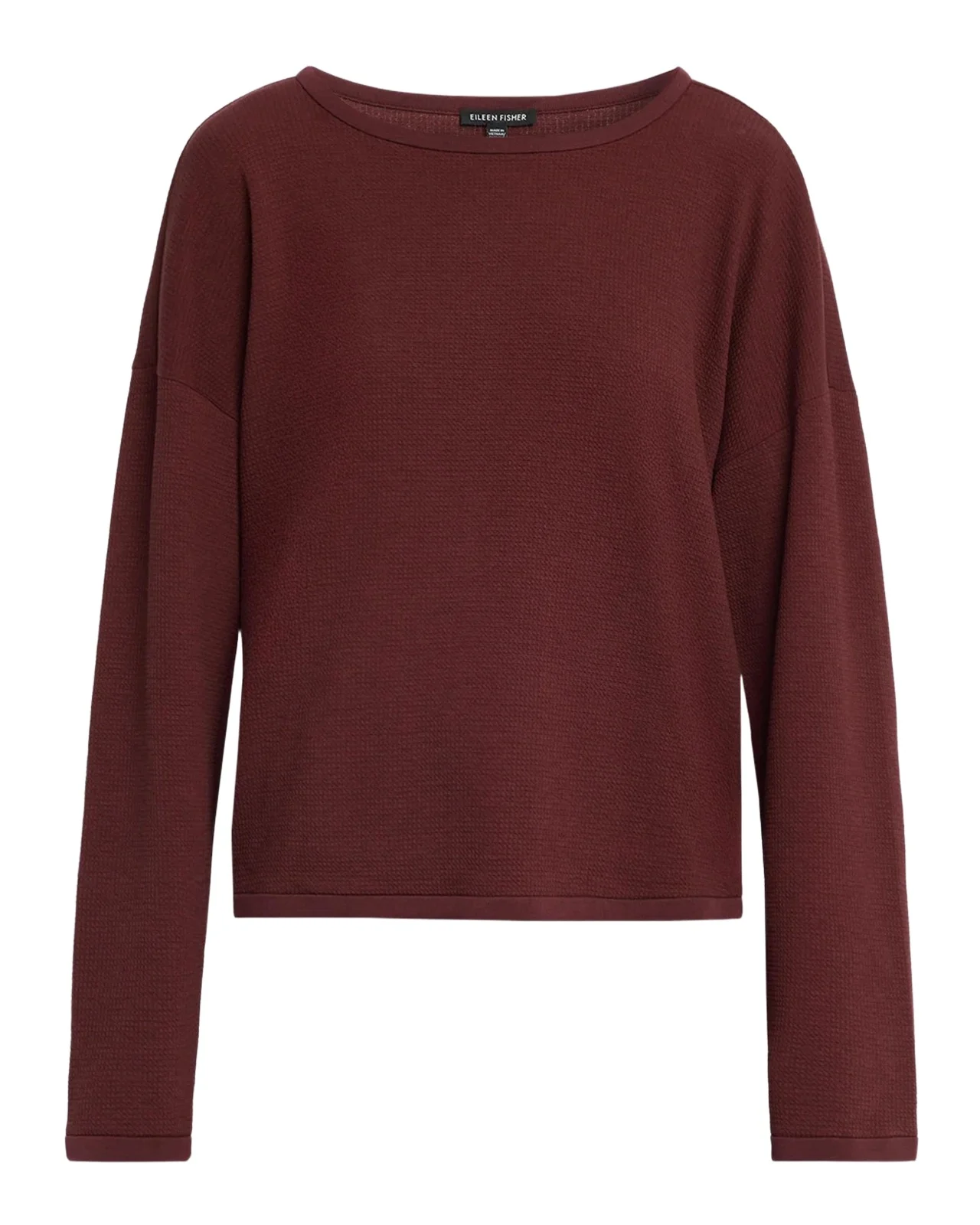 Eileen Fisher Boxy Waffle-Knit Top