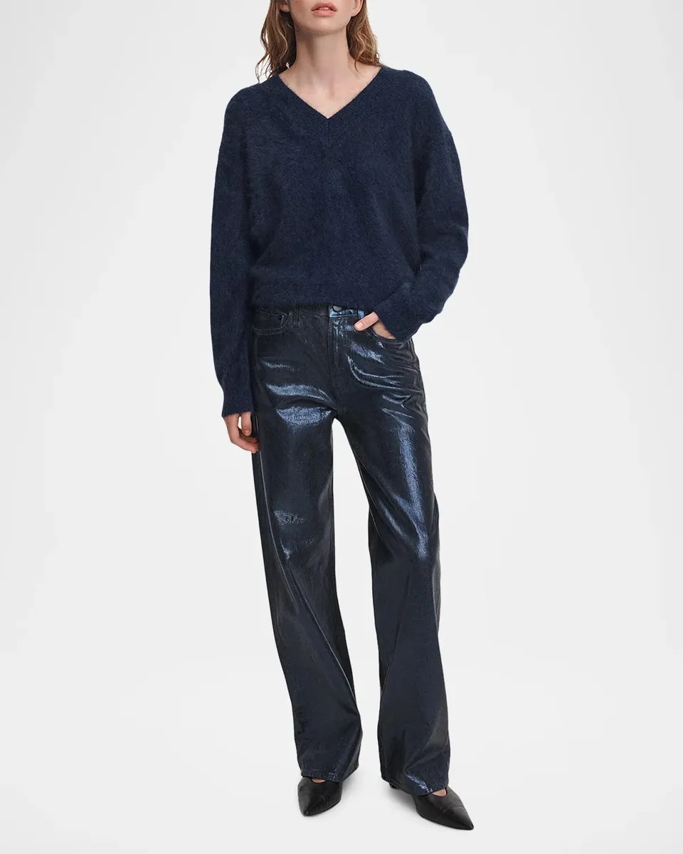 rag & bone Logan Coated Wide-Leg Pants | Thumbnail 2