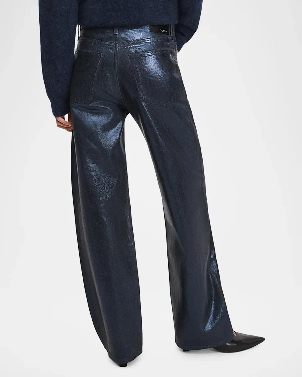 rag & bone Logan Coated Wide-Leg Pants | Thumbnail 3