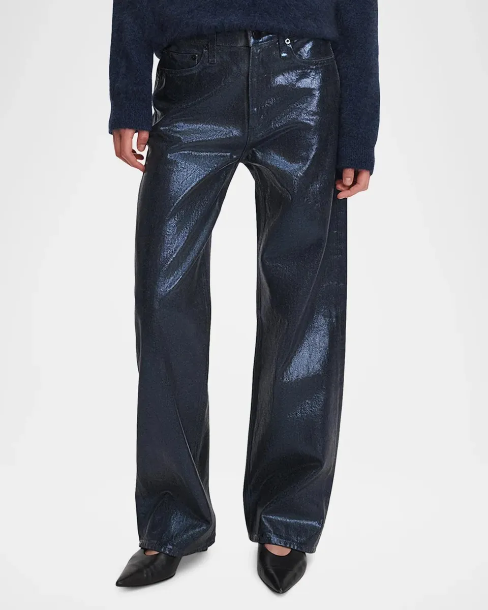 rag & bone Logan Coated Wide-Leg Pants | Thumbnail 4