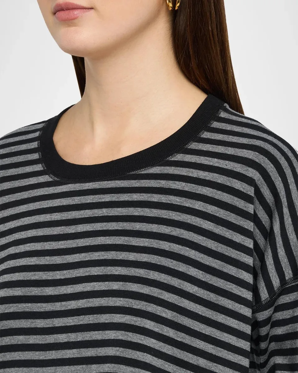 Eileen Fisher Striped Crewneck Terry Sweater | Thumbnail 5 Eileen Fisher Striped Crewneck Terry Sweater | Thumbnail 5