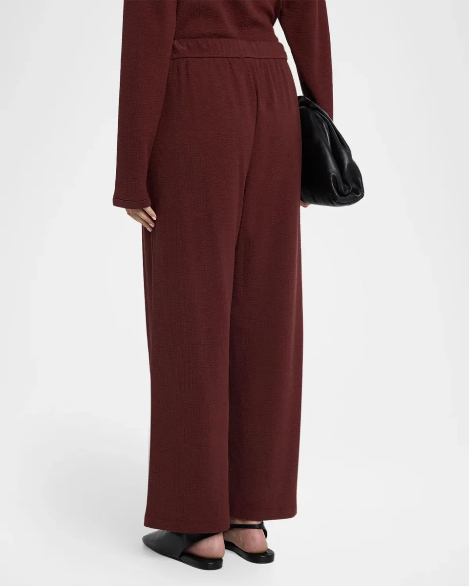 Eileen Fisher Cropped Wide-Leg Waffle Knit Pants | Thumbnail 3 Eileen Fisher Cropped Wide-Leg Waffle Knit Pants | Thumbnail 3