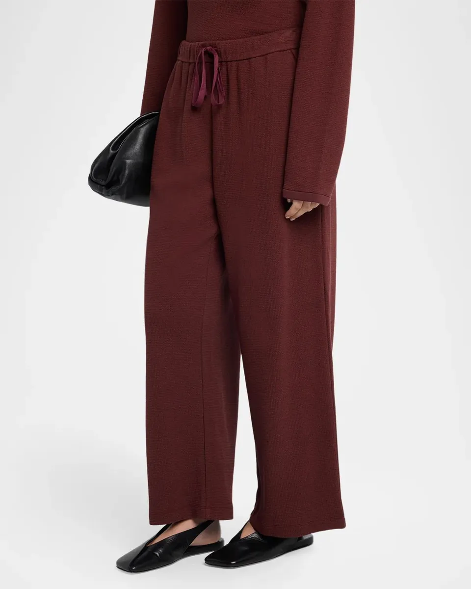 Eileen Fisher Cropped Wide-Leg Waffle Knit Pants | Thumbnail 4 Eileen Fisher Cropped Wide-Leg Waffle Knit Pants | Thumbnail 4
