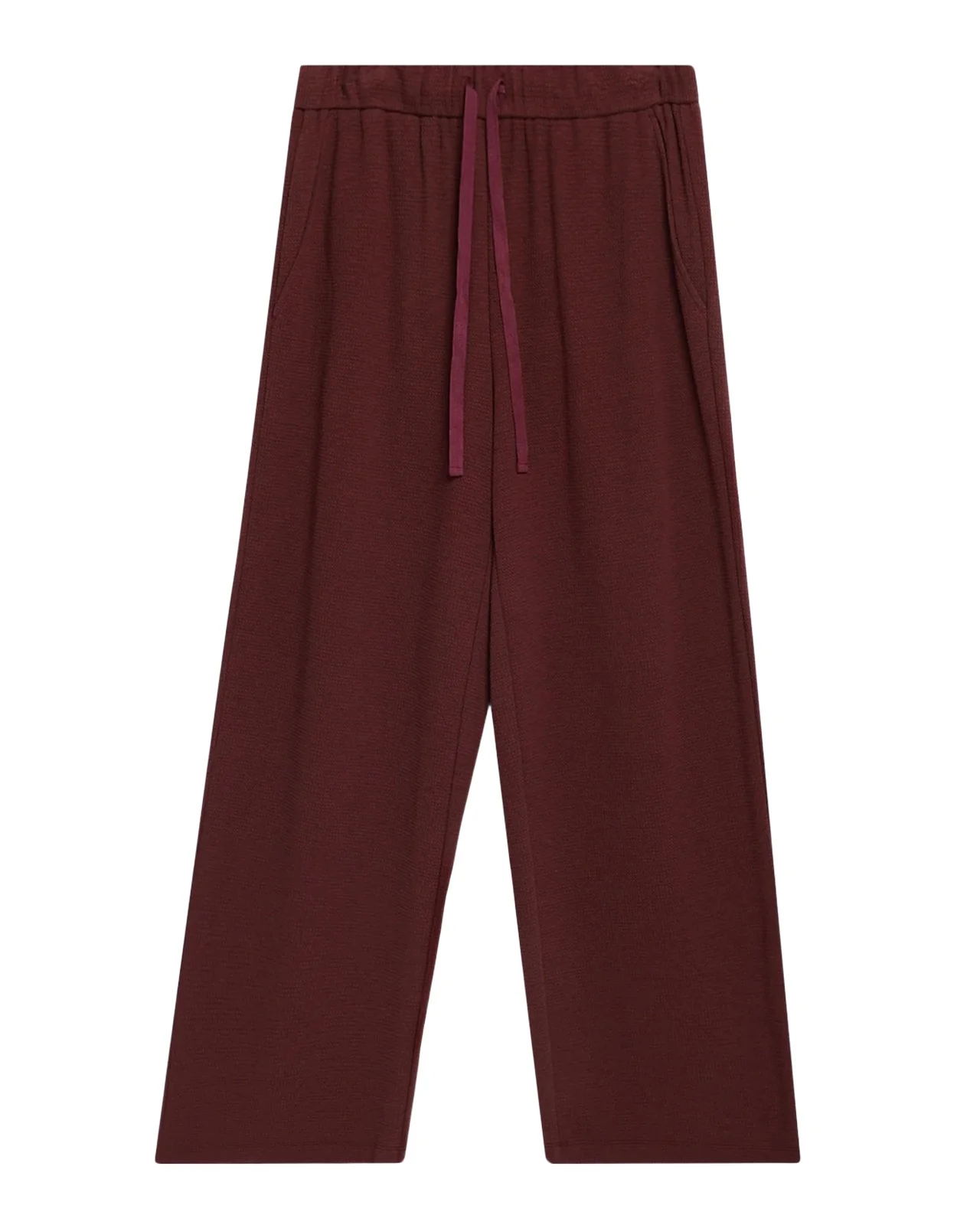 Eileen Fisher Cropped Wide-Leg Waffle Knit Pants