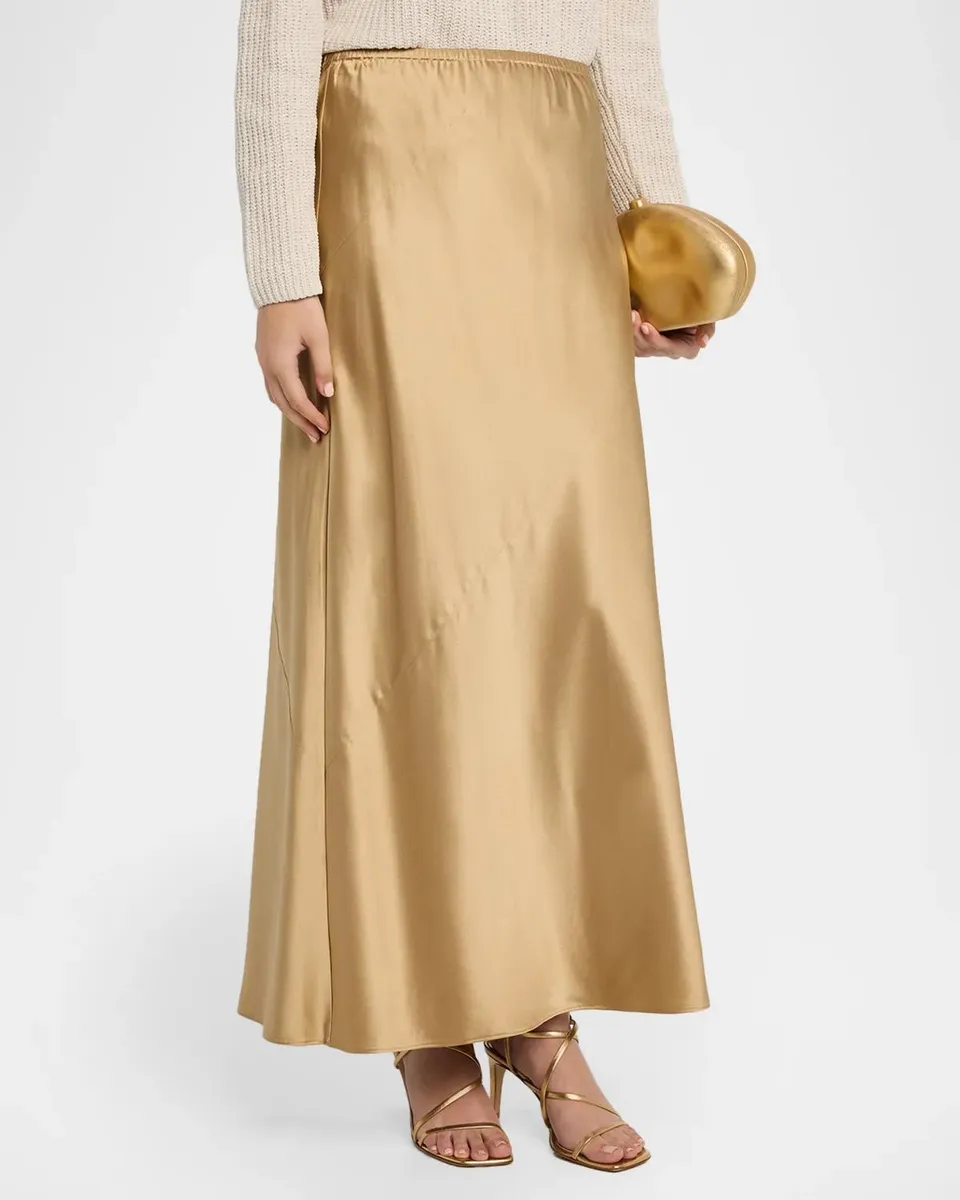 Eileen Fisher Bias-Cut Silk Charmeuse Maxi Skirt | Thumbnail 4
