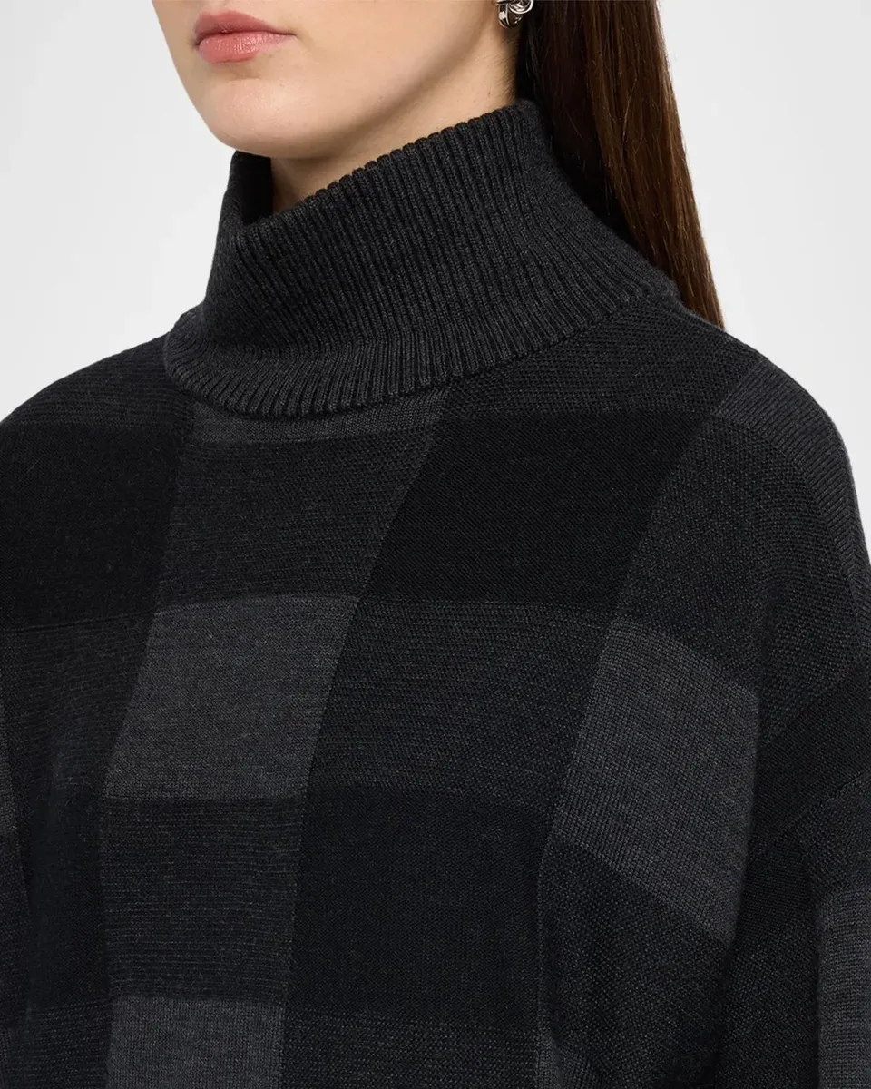 Eileen Fisher Plaid Turtleneck Wool Sweater | Thumbnail 5 Eileen Fisher Plaid Turtleneck Wool Sweater | Thumbnail 5
