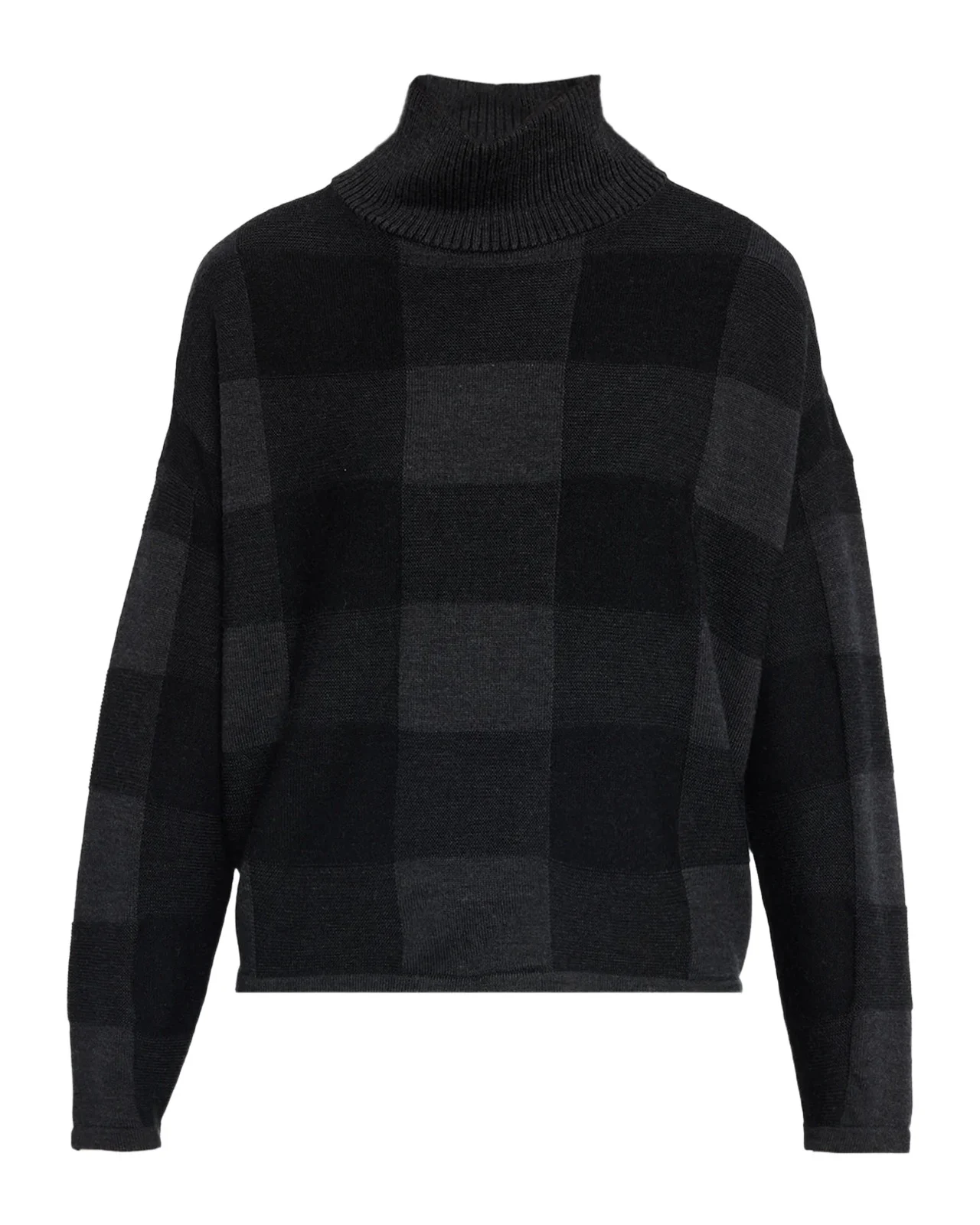 Plaid Turtleneck Wool Sweater Plaid Turtleneck Wool Sweater