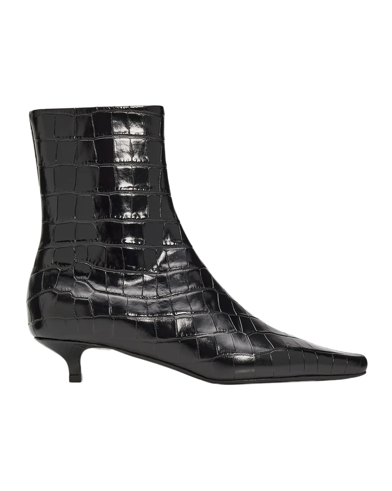 TOTEME 35mm Slim Croc-Embossed Leather Ankle Boots