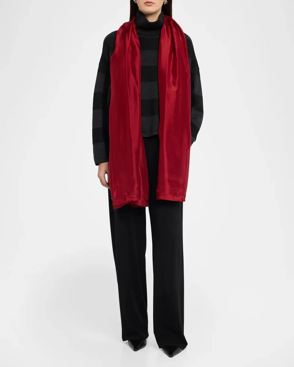 Eileen Fisher Crinkled Organic Silk Scarf | Thumbnail 2 Eileen Fisher Crinkled Organic Silk Scarf | Thumbnail 2