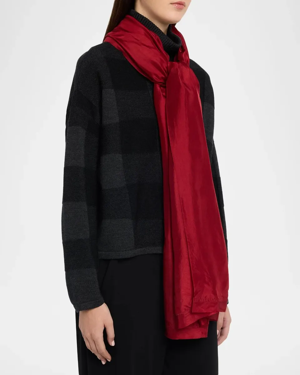 Eileen Fisher Crinkled Organic Silk Scarf | Thumbnail 3 Eileen Fisher Crinkled Organic Silk Scarf | Thumbnail 3
