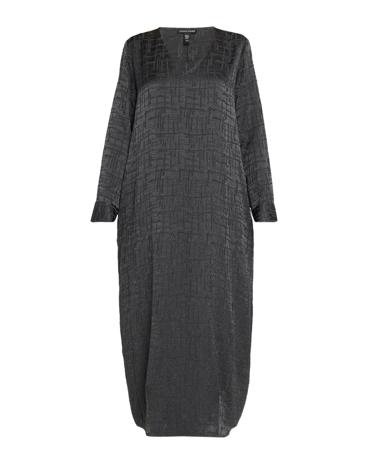Matte & Shiny Silk Oval Midi Dress Matte & Shiny Silk Oval Midi Dress