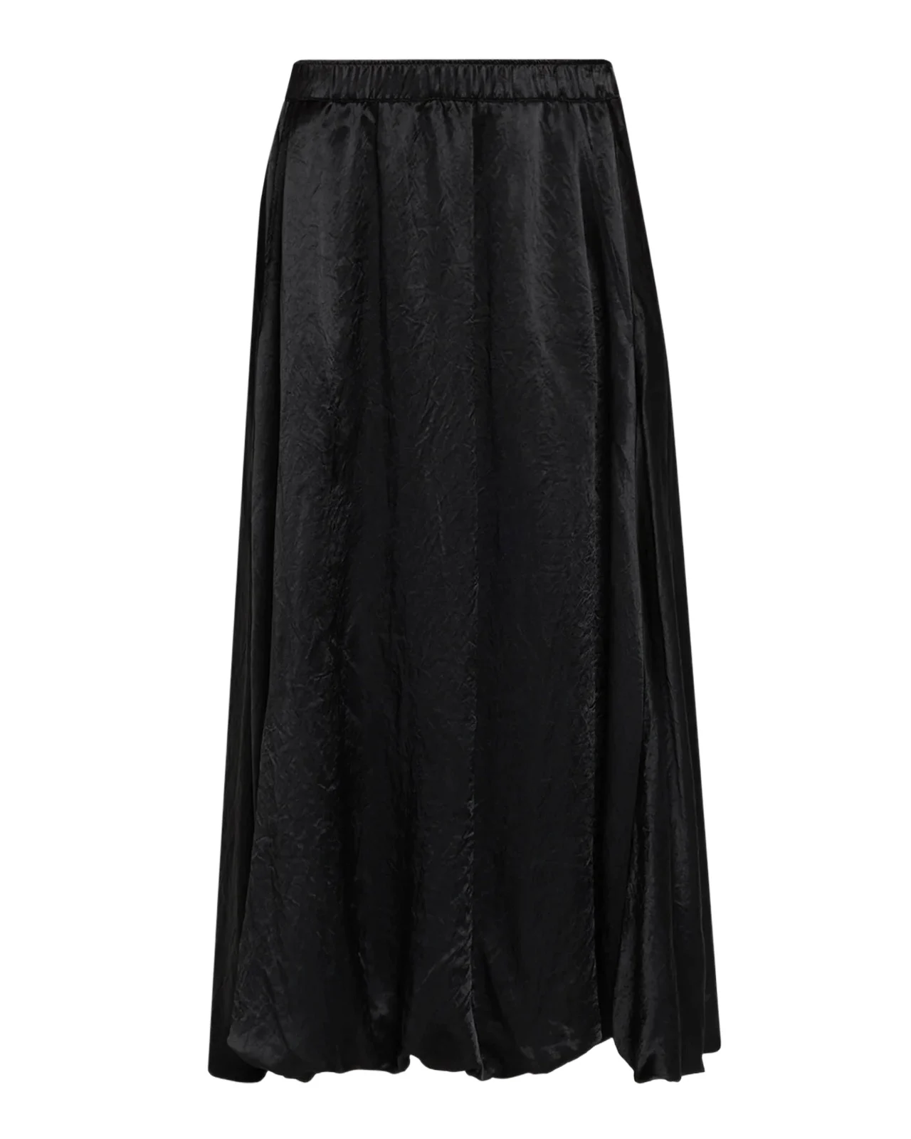 Eileen Fisher Crinkled Satin Bubble Midi Skirt