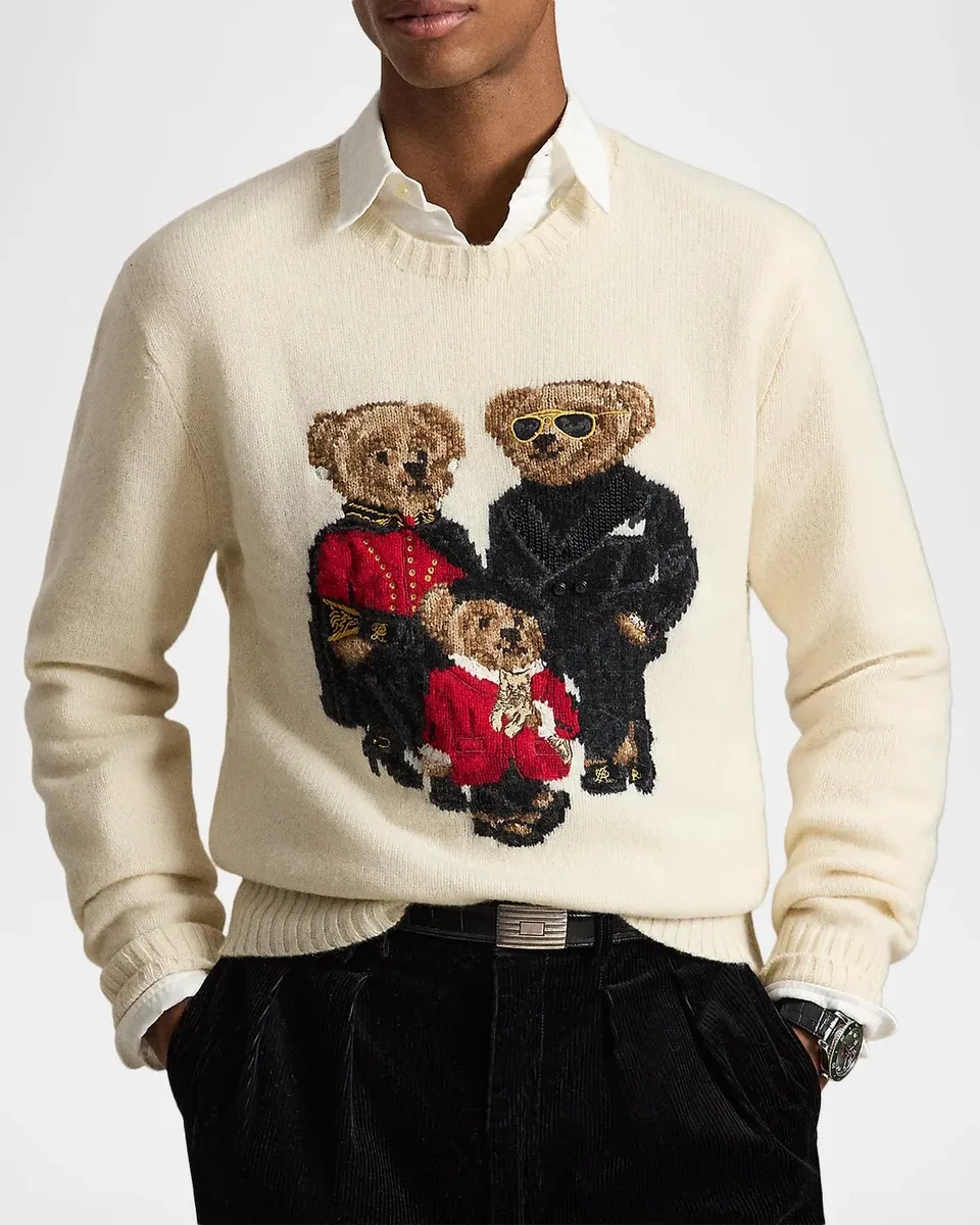 Polo Ralph Lauren Men's Polo Bears Crewneck Sweater | Thumbnail 4 Polo Ralph Lauren Men's Polo Bears Crewneck Sweater | Thumbnail 4