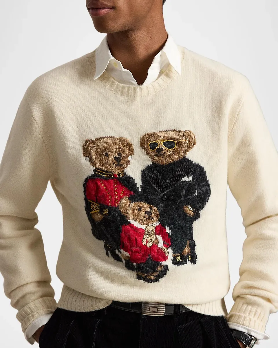 Polo Ralph Lauren Men's Polo Bears Crewneck Sweater | Thumbnail 5 Polo Ralph Lauren Men's Polo Bears Crewneck Sweater | Thumbnail 5