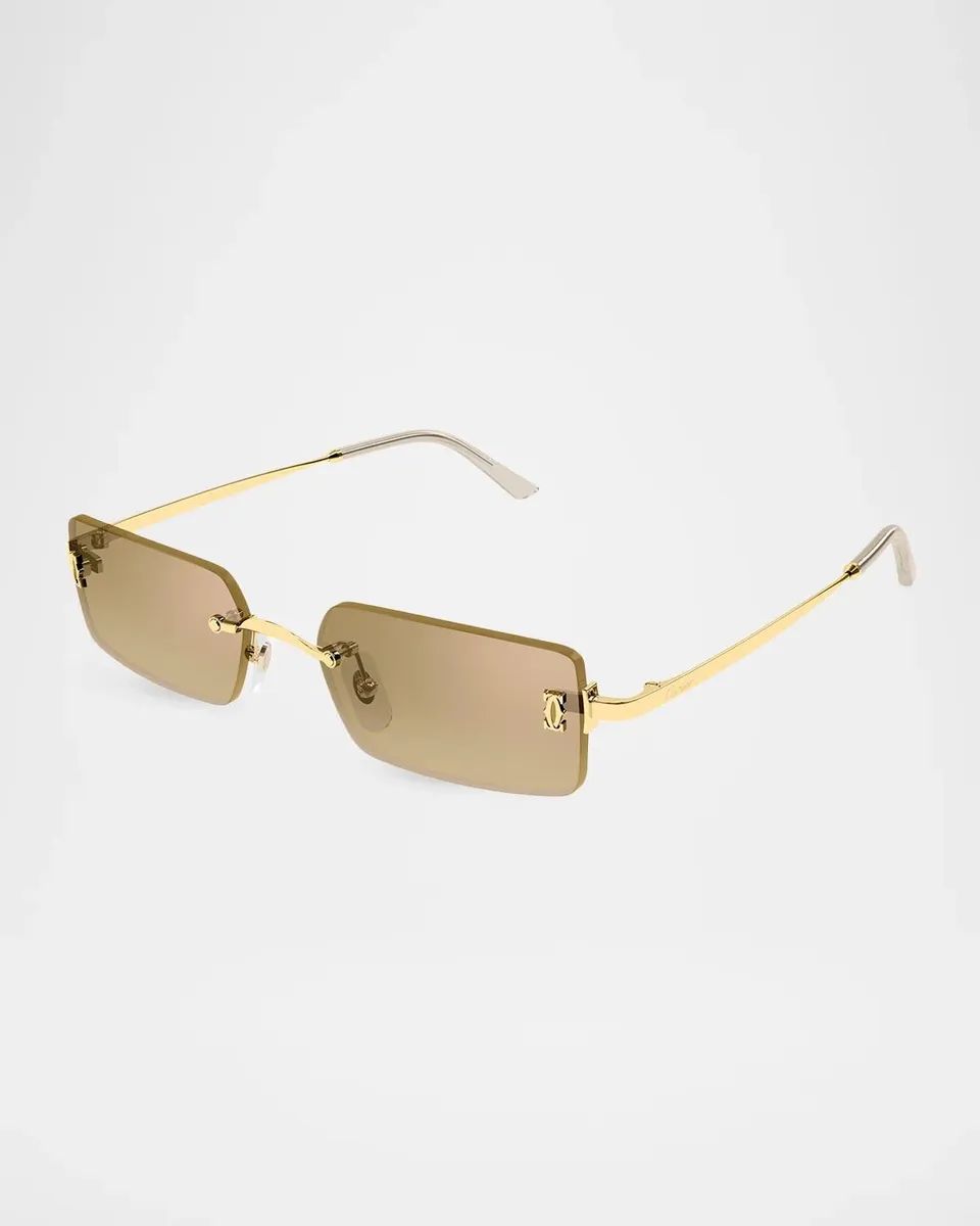 Cartier C de 54MM Rimless Rectangular Sunglasses | Thumbnail 2 Cartier C de 54MM Rimless Rectangular Sunglasses | Thumbnail 2