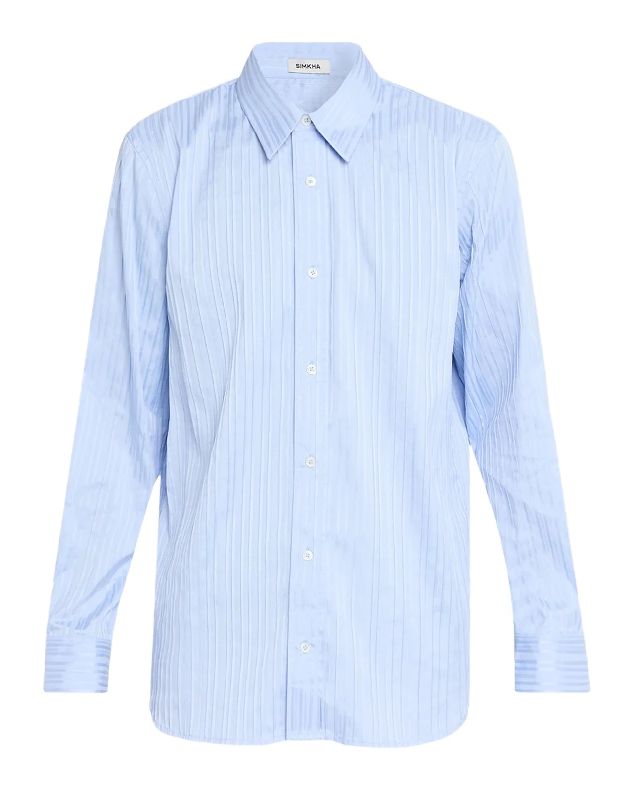 Simkhai Men's Tristan Tonal Stripe Button-Front Shirt