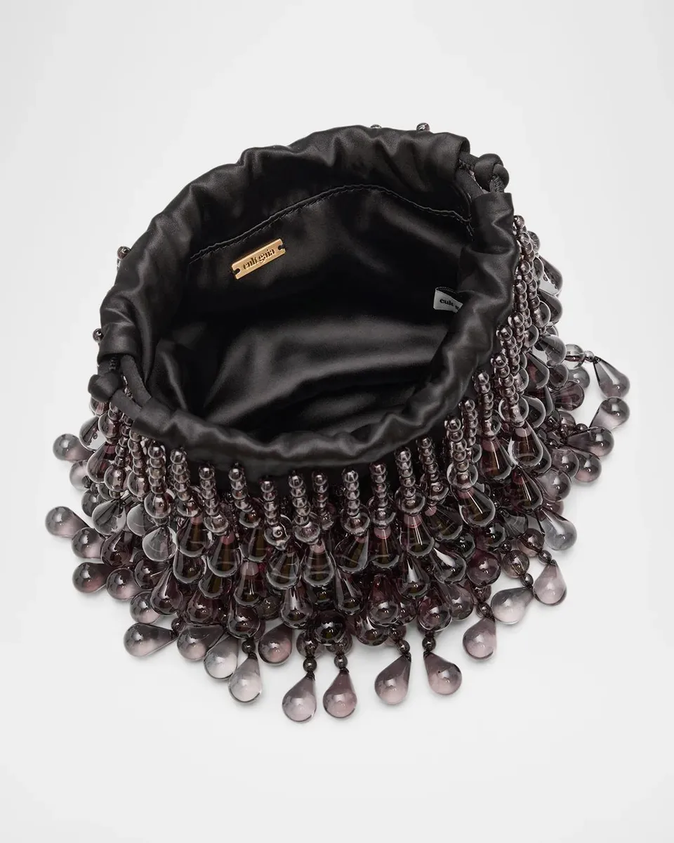 Cult Gaia Zia Bead Fringe Wristlet Pouch Bag | Thumbnail 4