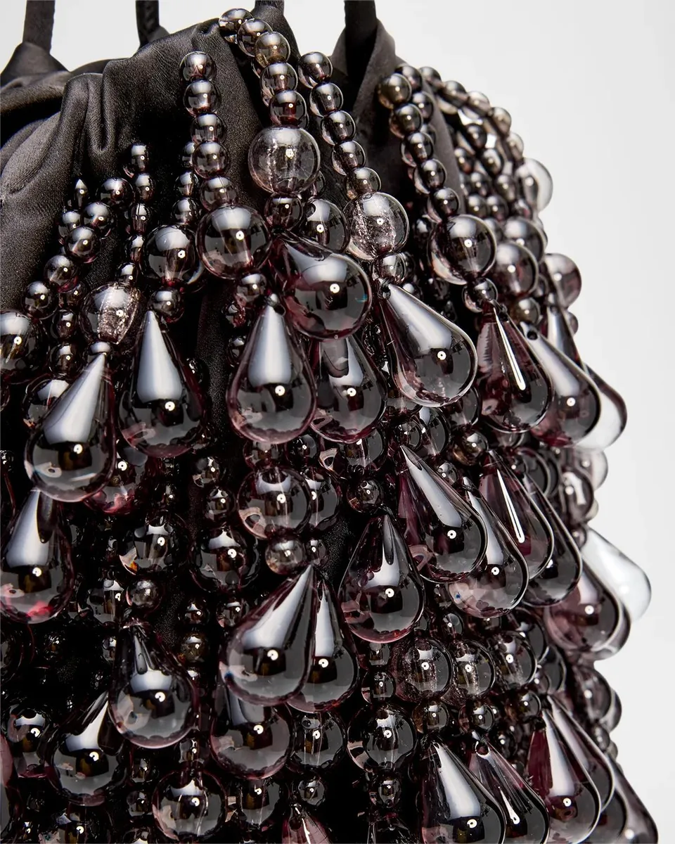 Cult Gaia Zia Bead Fringe Wristlet Pouch Bag | Thumbnail 6