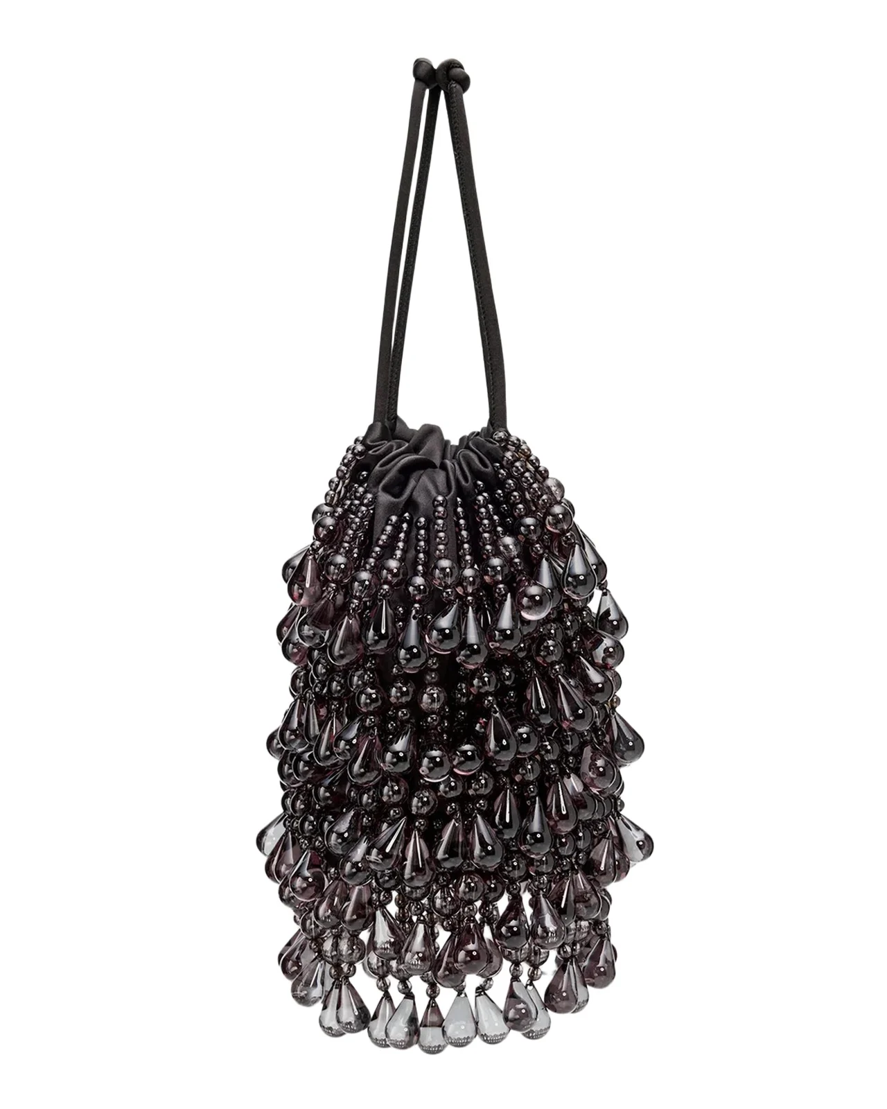 Cult Gaia Zia Bead Fringe Wristlet Pouch Bag