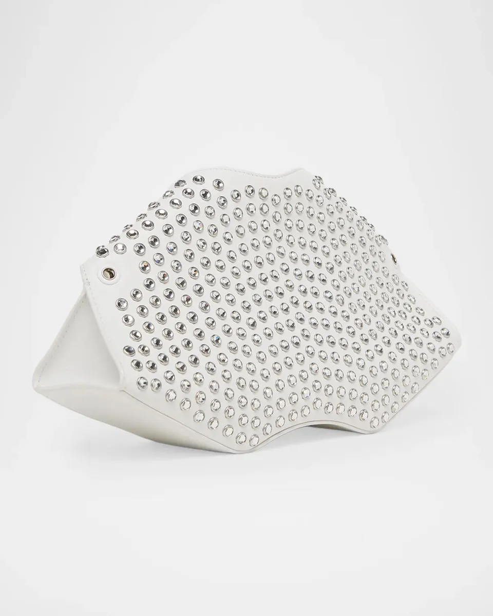 Alexander McQueen Manta Sculptural Crystal Stud Clutch Bag | Thumbnail 3 Alexander McQueen Manta Sculptural Crystal Stud Clutch Bag | Thumbnail 3