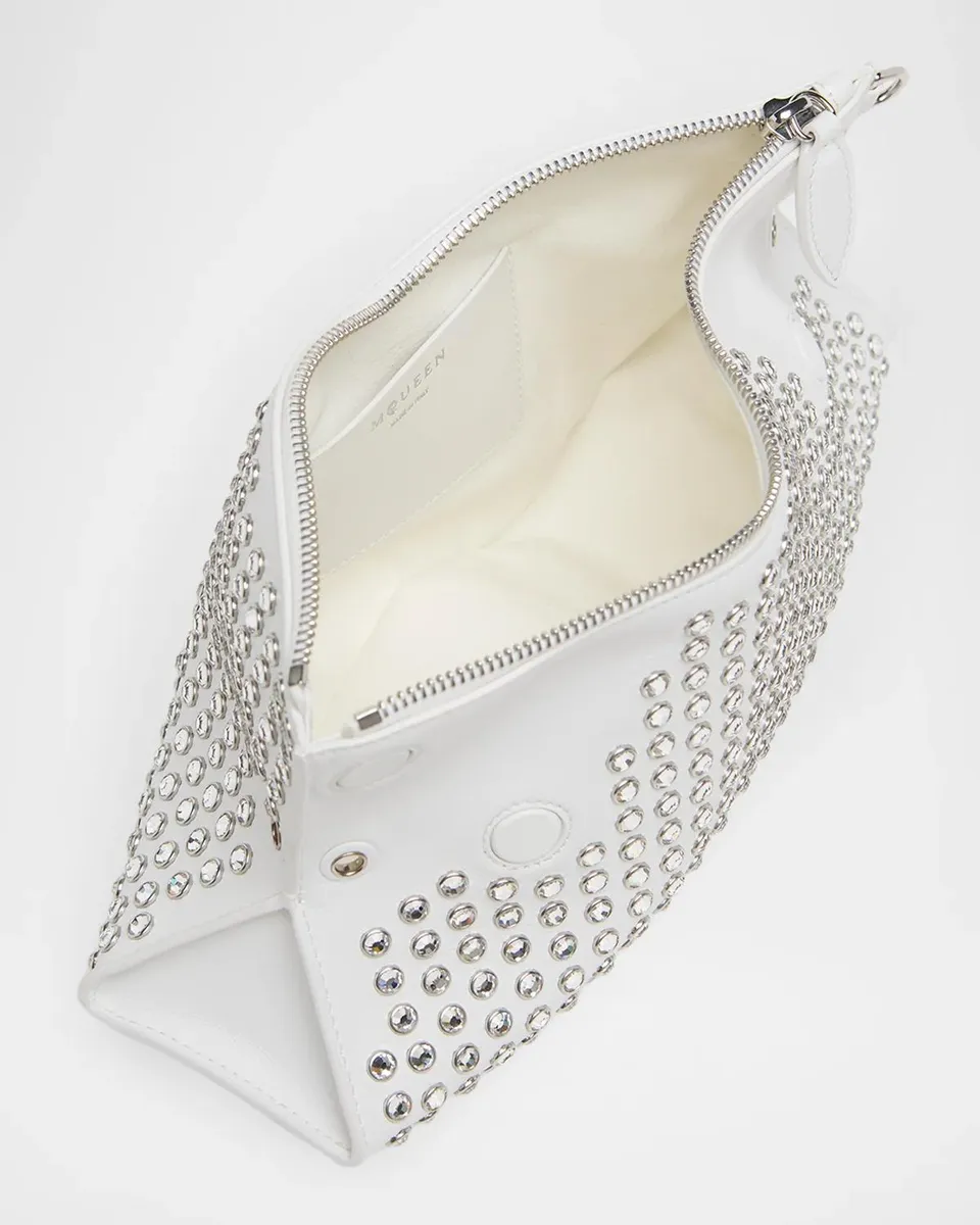 Alexander McQueen Manta Sculptural Crystal Stud Clutch Bag | Thumbnail 4 Alexander McQueen Manta Sculptural Crystal Stud Clutch Bag | Thumbnail 4