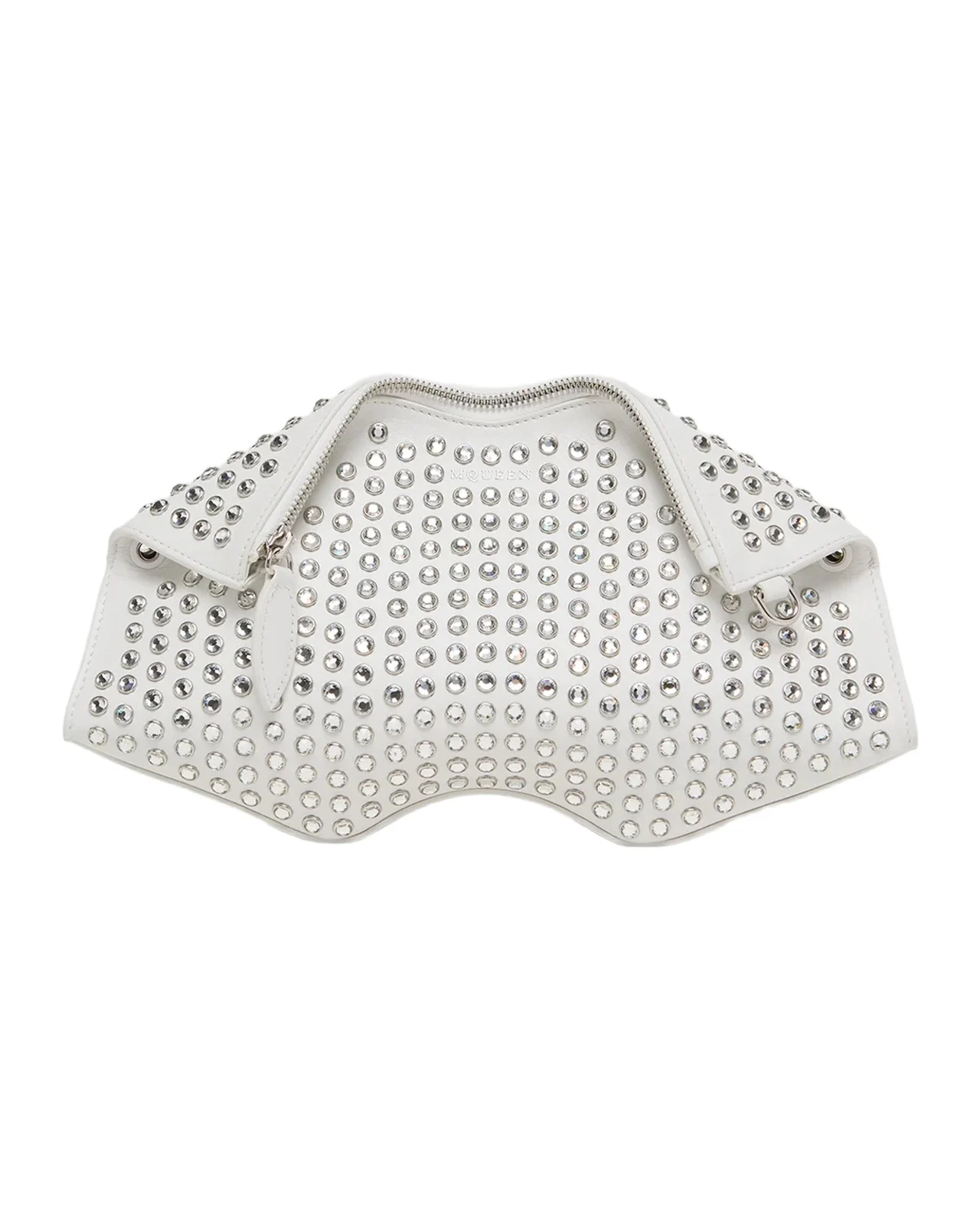 Alexander McQueen Manta Sculptural Crystal Stud Clutch Bag